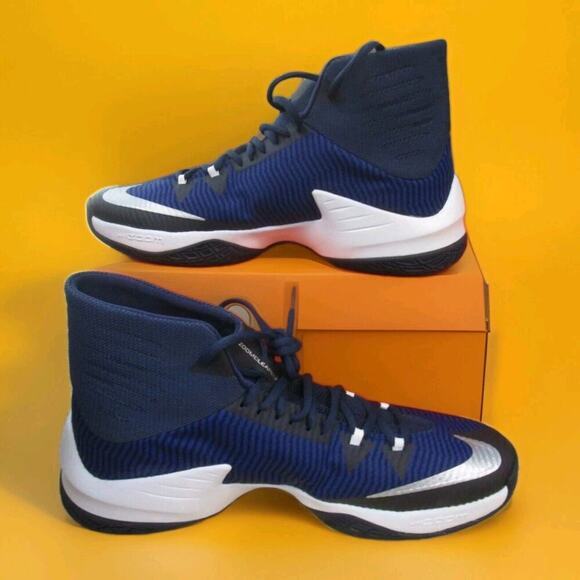 Nike Zoom Clear Out TB Navy Basketball Mid Deadstock New In Box Size 12 - Picture 1 of 8